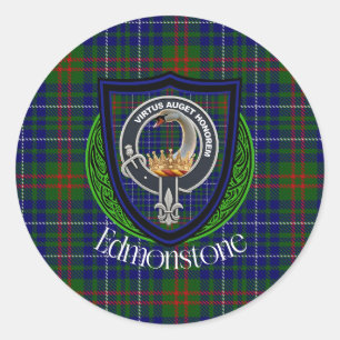 Adesivo Tartan e Brasão do Clã Escocês Edmonstone