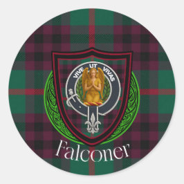 Adesivo Tartan e Brasão do Clã Escocês Falconer