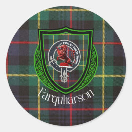 Adesivo Tartan e Brasão do Clã Escocês Farquharson