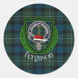 Adesivo Tartan e Brasão do Clã Escocês Ferguson