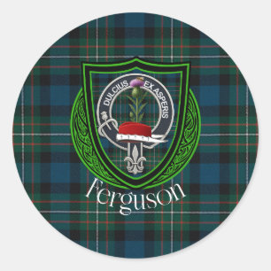 Adesivo Tartan e Brasão do Clã Escocês Ferguson