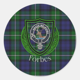 Adesivo Tartan e Brasão do Clã Escocês Forbes
