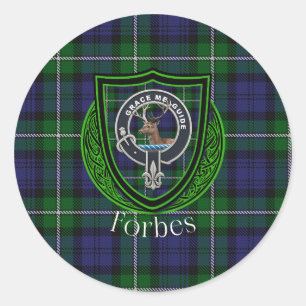 Adesivo Tartan e Brasão do Clã Escocês Forbes