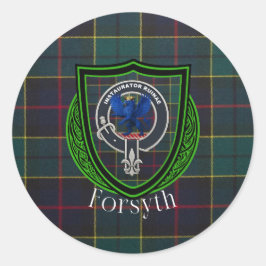 Adesivo Tartan e Brasão do Clã Escocês Forsyth
