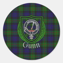 Adesivo Tartan e Brasão do Clã Escocês Gunn