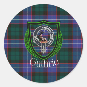 Adesivo Tartan e Brasão do Clã Escocês Guthrie