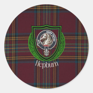Adesivo Tartan e Brasão do Clã Escocês Hepburn