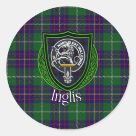 Adesivo Tartan e Brasão do Clã Escocês Inglis
