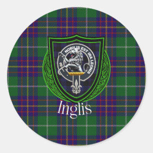 Adesivo Tartan e Brasão do Clã Escocês Inglis