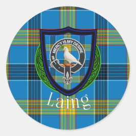 Adesivo Tartan e Brasão do Clã Escocês Laing