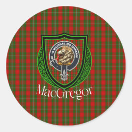 Adesivo Tartan e Brasão do Clã Escocês MacGregor