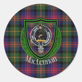 Adesivo Tartan e Brasão do Clã Escocês MacLennan