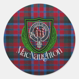 Adesivo Tartan e Brasão do Clã Escocês MacNaughton