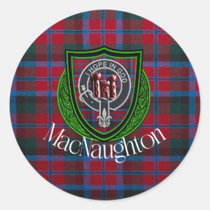 Adesivo Tartan e Brasão do Clã Escocês MacNaughton