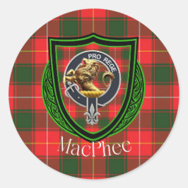 Adesivo Tartan e Brasão do Clã Escocês MacPhee