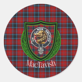 Adesivo Tartan e Brasão do Clã Escocês MacTavish