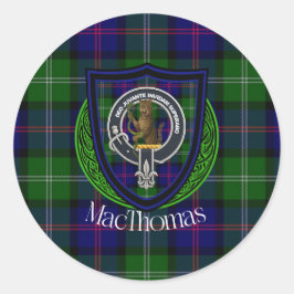 Adesivo Tartan e Brasão do Clã Escocês MacThomas