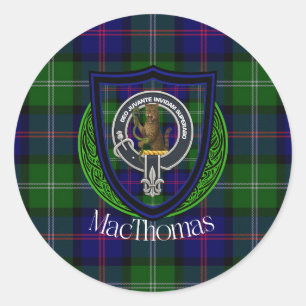 Adesivo Tartan e Brasão do Clã Escocês MacThomas