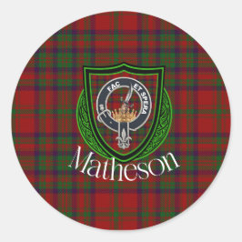 Adesivo Tartan e Brasão do Clã Escocês Matheson