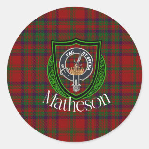Adesivo Tartan e Brasão do Clã Escocês Matheson