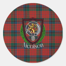 Tartan e Brasão do Clã Escocês Nicolson