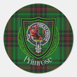 Adesivo Tartan e Brasão do Clã Escocês Primrose