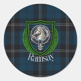 Adesivo Tartan e Brasão do Clã Escocês Ramsay