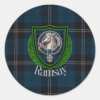Adesivo Tartan e Brasão do Clã Escocês Ramsay