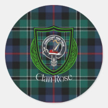 Tartan e Brasão do Clã Escocês Rose