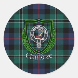 Adesivo Tartan e Brasão do Clã Escocês Rose