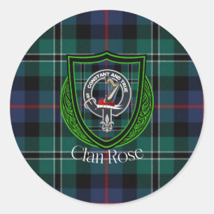 Adesivo Tartan e Brasão do Clã Escocês Rose