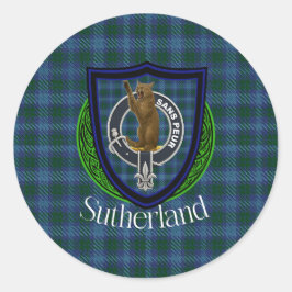 Adesivo Tartan e Brasão do Clã Escocês Sutherland