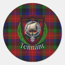 Tartan e Brasão do Clã Escocês Tennant