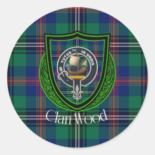 Adesivo Tartan e Brasão do Clã Escocês Wood