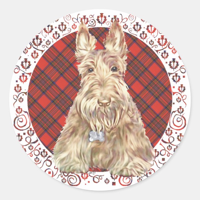 Adesivo Tartan Scottie Trigo (Frente)