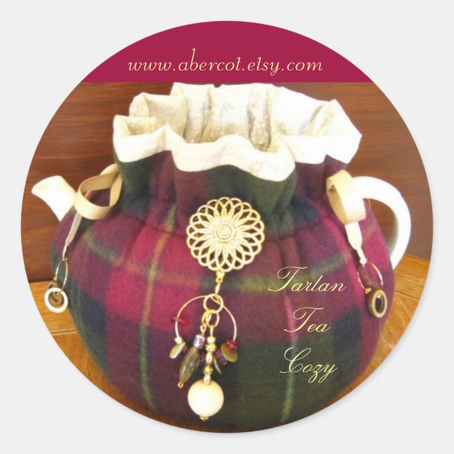 Adesivo Tartan Tea Cozy Stickers (Frente)