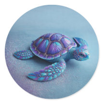 Tartaruga azul-teal – Presente Mínimo de Animal Oc