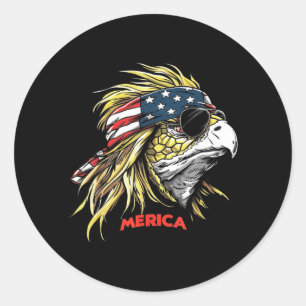Adesivo Tartaruga - Bandeira Americana Engraçada de 4 de J