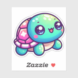 Adesivo Tartaruga Colorida Colorido Adorável