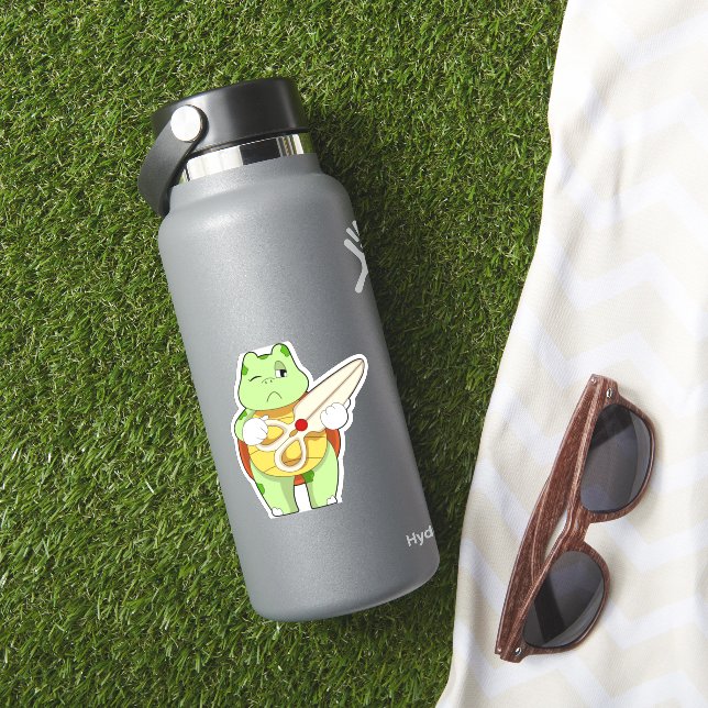 Adesivo Tartaruga Como Cabeleireiro Com Tesoura (HydroFlask Insitu)