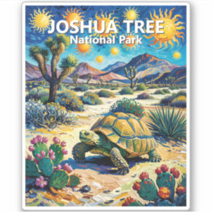 Adesivo Tartaruga da Vida Selvagem de Joshua Tree Van Gogh