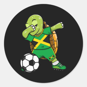 Adesivo Tartaruga Dabbing Jamaica Adepto de Futebol Camisa