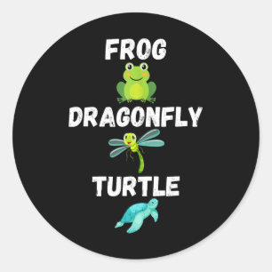 Adesivo Tartaruga de Dragonfly Sapo com humor político sut