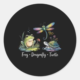 Adesivo Tartaruga de Dragonfly Sapo engraçada