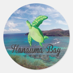 Adesivo Tartaruga de Havaí da baía de Hanauma