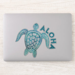 Adesivo Tartaruga de mar havaiana de turquesa Aloha