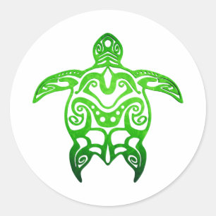 Adesivo Tartaruga de mar verde tribal