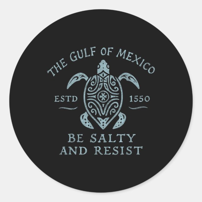 Adesivo Tartaruga do Golfo do México Será Salgada e Resist (Frente)