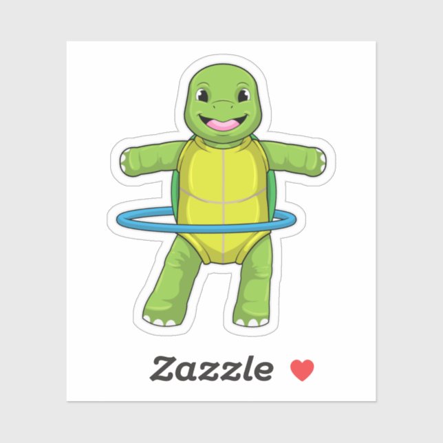 Adesivo Tartaruga em Malhação com pneus Malhações (Folha)