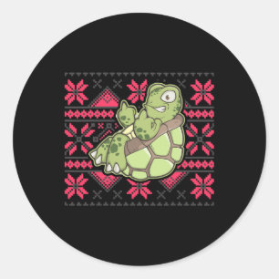 Adesivo Tartaruga Feia do Natal Dedo do Meio Fora Engraçad